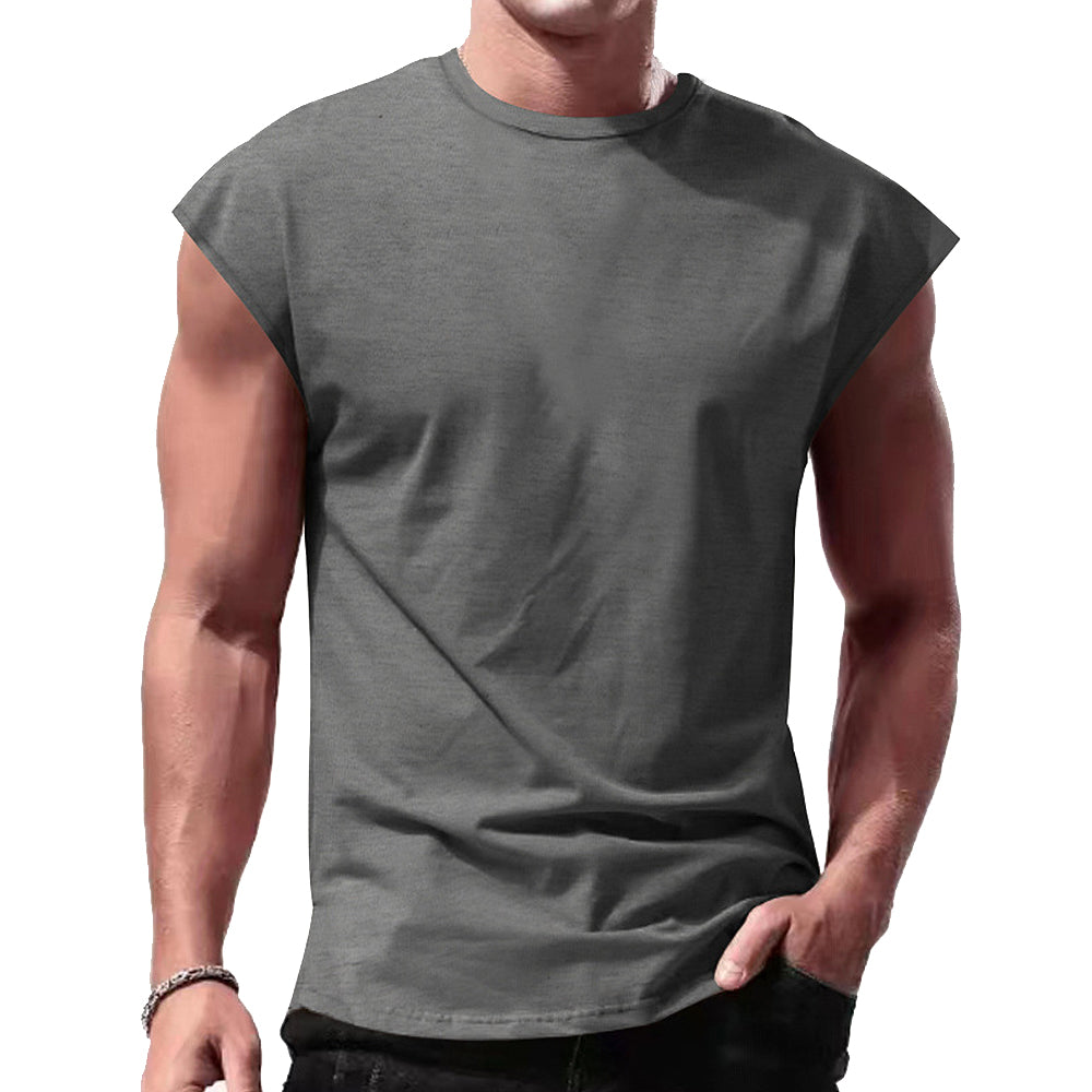 Mens Vest Tops Sleeveless Shirts T-Shirt Oversized Tee for Summer Gym Sports Sizes XL 2XL 3XL Black Navy Grey