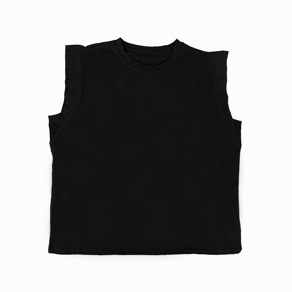 Ladies Crewneck Tank Tops Sleeveless Vests for Women Summer sizes L XL 2XL Black White Blue