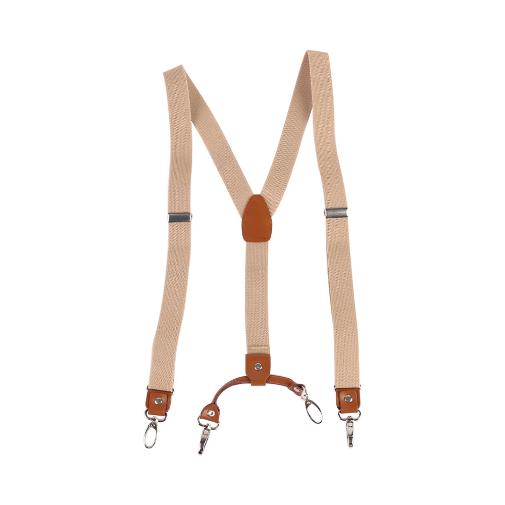 Y Back Adjustable Suspenders Elastic Straps with Metal Snap Hooks  - Multiple Colours