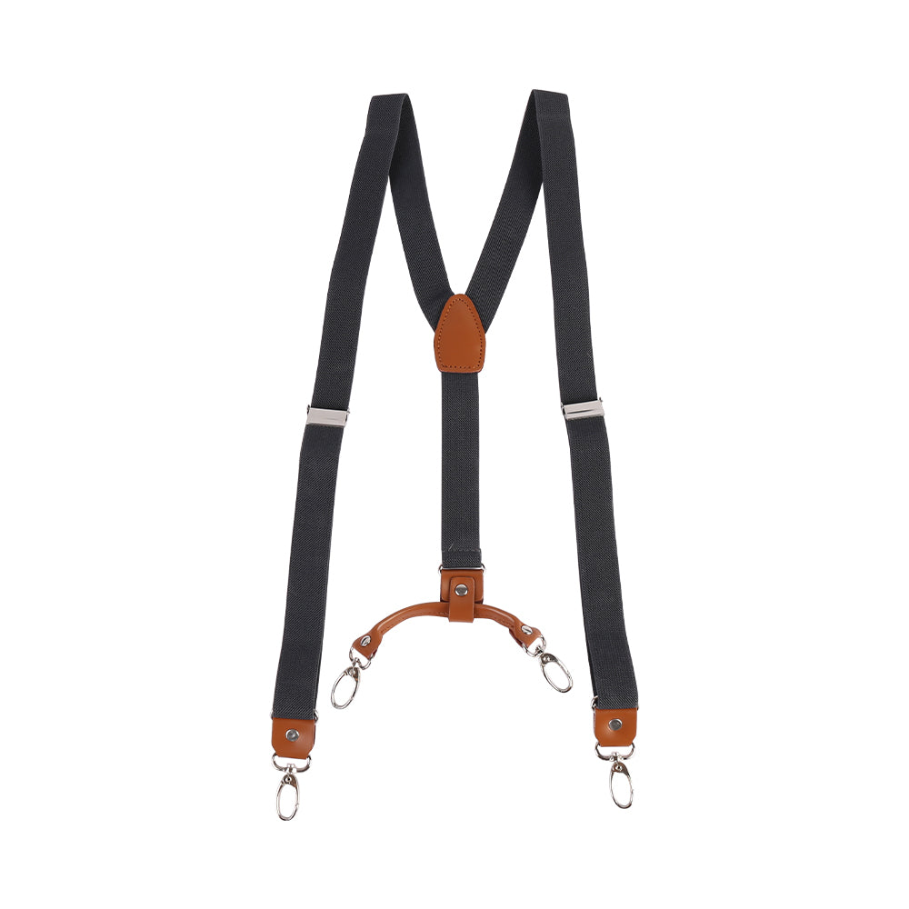 Y Back Adjustable Suspenders Elastic Straps with Metal Snap Hooks  - Multiple Colours