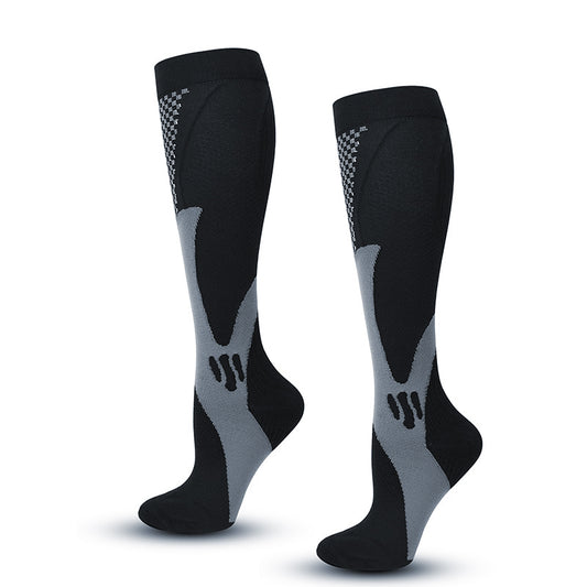 One Pair Compression Socks Sports Calf Shin Leg Socks for Running Unisex - Black XXL