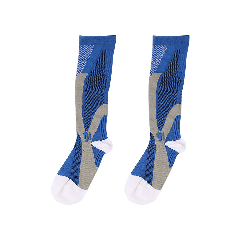 One Pair Compression Socks Sports Calf Shin Leg Socks for Running Unisex - Blue XXL