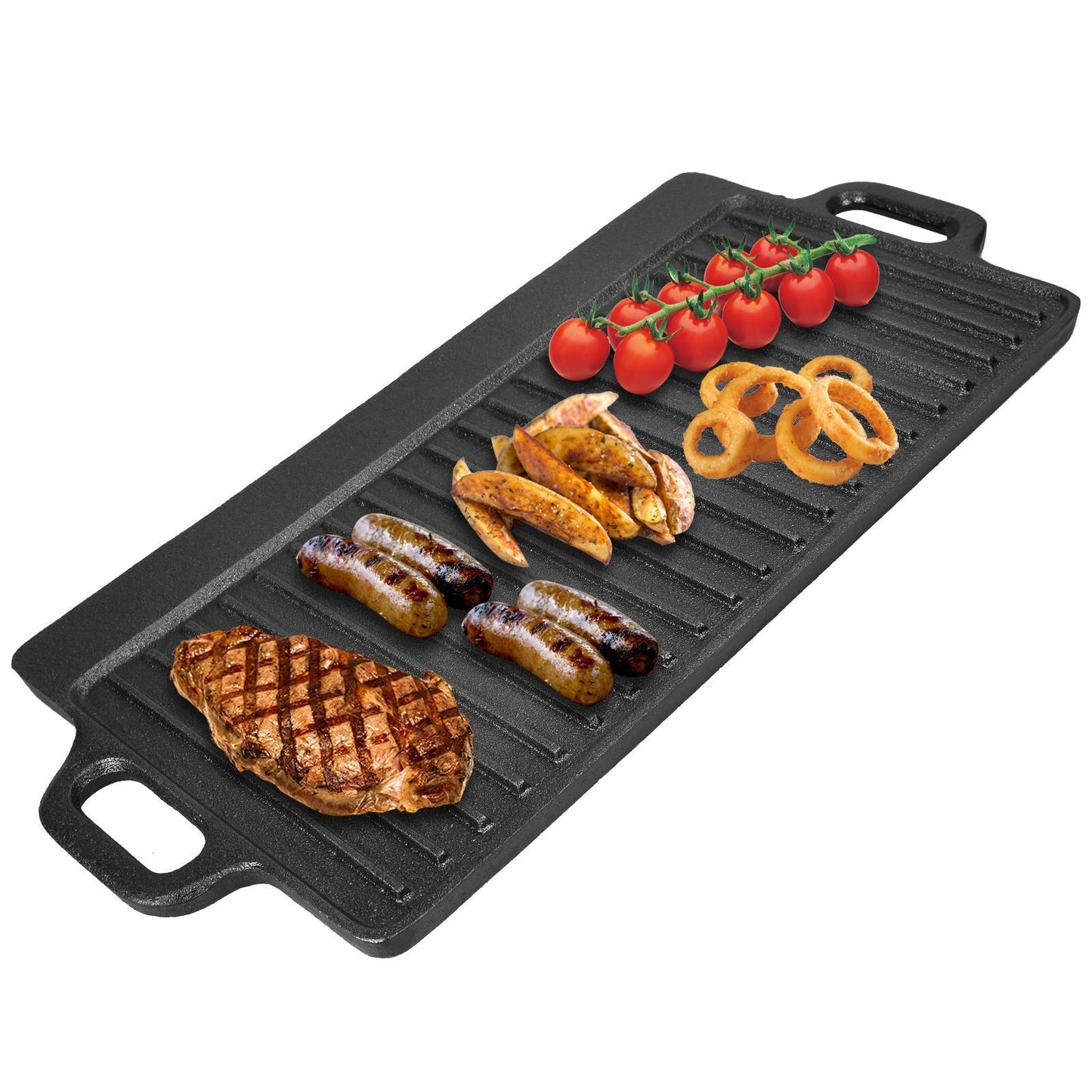 ASAB Non-Stick 16" Cast Iron Reversible Griddle Plate 6866