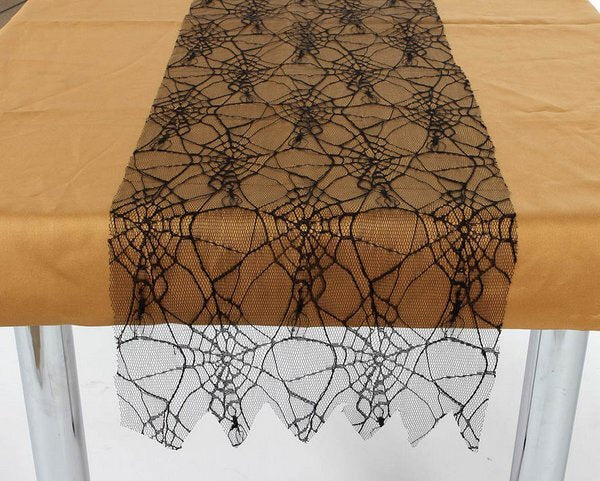 Black Spiderweb Table Runner #Halloween