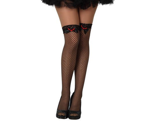 Black Fishnet Over the knee Bat stocking