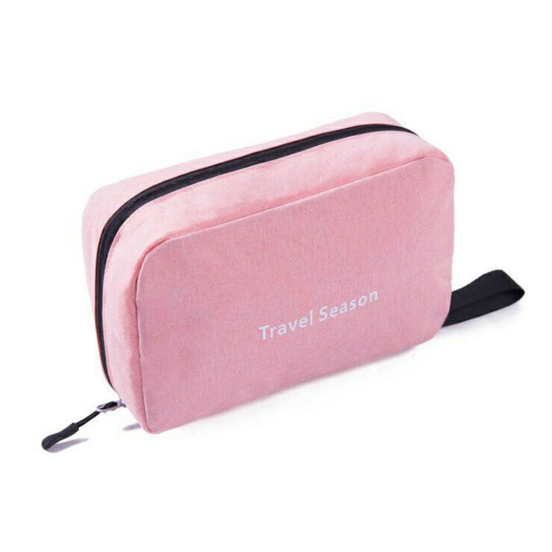 Ladies Mens Wash Bag Travel Toilet Bag Hanging Toiletries Makeup Cosmetic Bags Pink Black