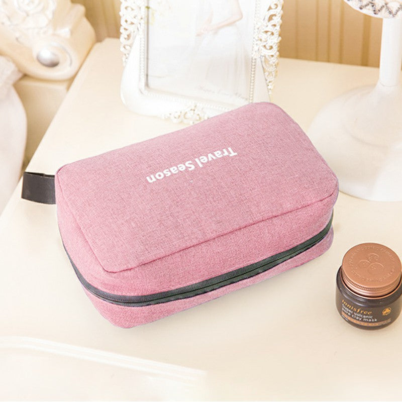 Ladies Mens Wash Bag Travel Toilet Bag Hanging Toiletries Makeup Cosmetic Bags Pink Black