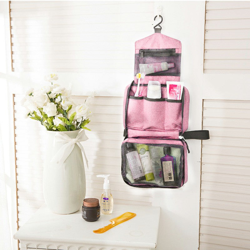 Ladies Mens Wash Bag Travel Toilet Bag Hanging Toiletries Makeup Cosmetic Bags Pink Black