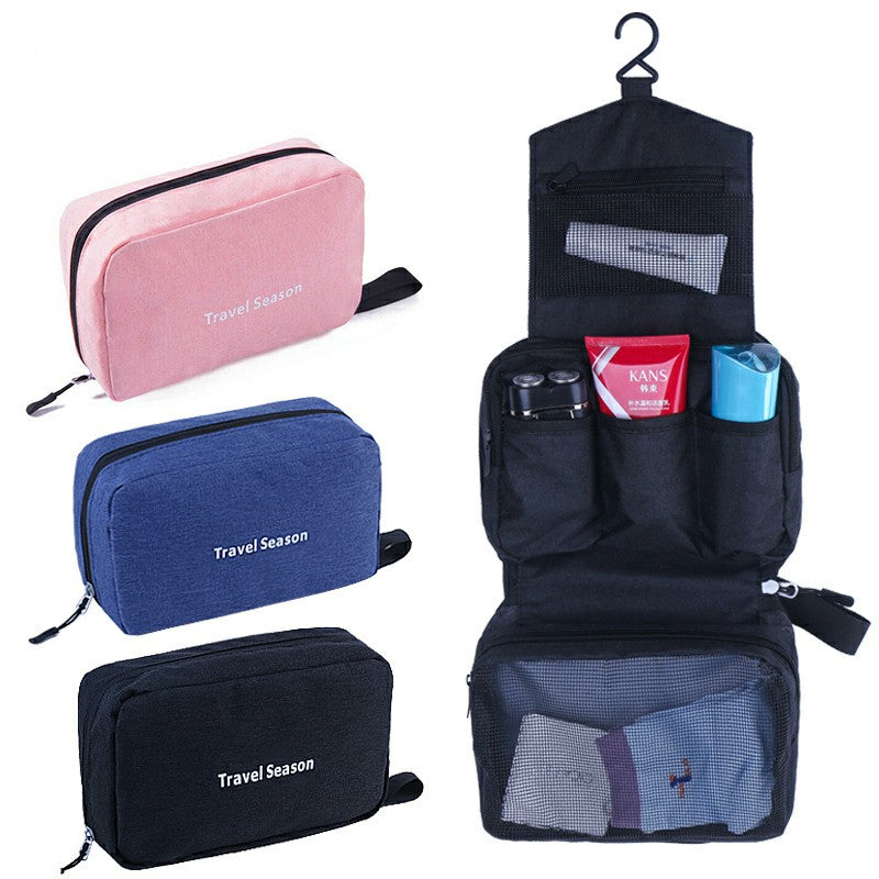 Ladies Mens Wash Bag Travel Toilet Bag Hanging Toiletries Makeup Cosmetic Bags Pink Black