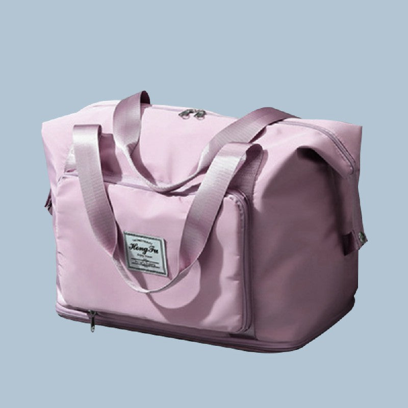 Large Capacity Folding Waterproof Multi Travel Bag Handbag Duffle Bag for Women - Grey Pink Black