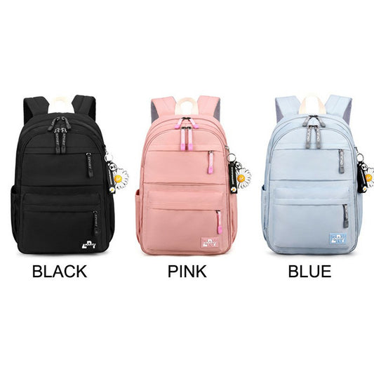 Nylon School Bags for Girls, Water Resistant Book Bags with Laptop Compartment C