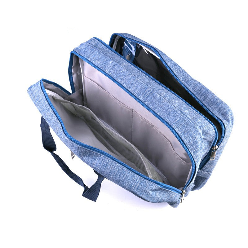 Wet and Dry Toiletry Bag Beauty Box Wash Bag Cosmetic Bag for Travel Light Blue/Pink/Black/Grey