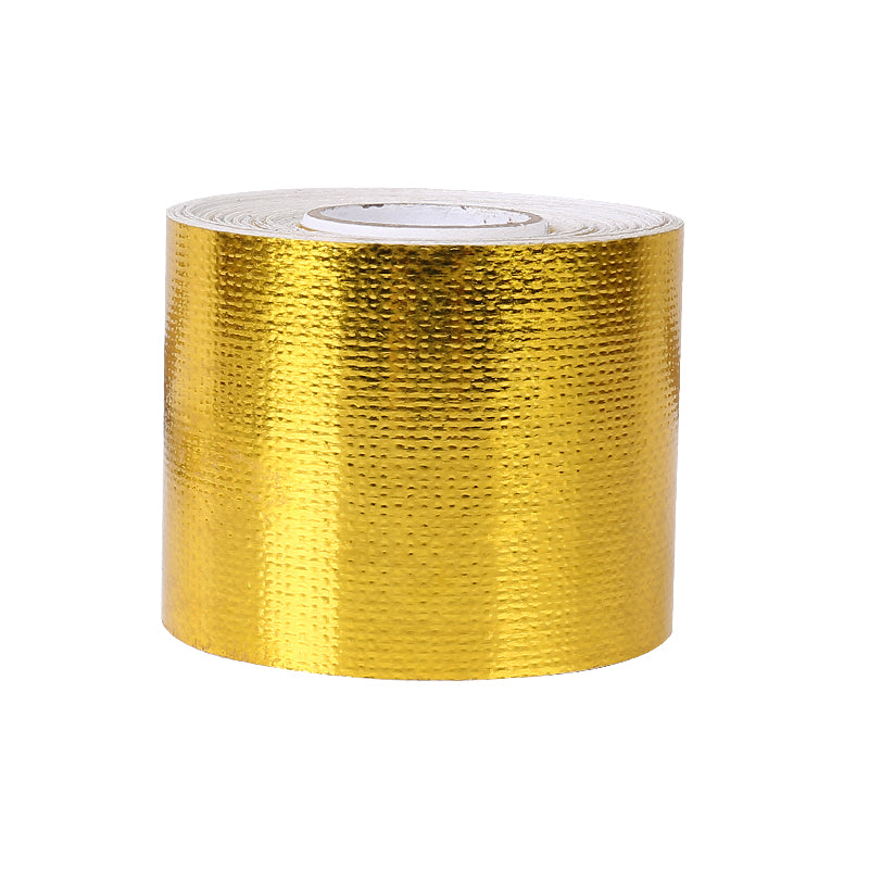 10m x 5cm Adhesive Reflective Wrap Gold Heat Shield Wrap Tape for Car Engine