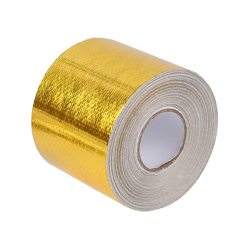 10m x 5cm Adhesive Reflective Wrap Gold Heat Shield Wrap Tape for Car Engine