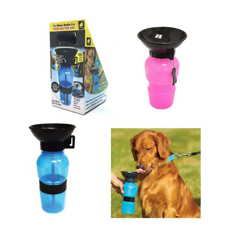 0.5L Pet Travel Water Bottle Drinking Bottles Leak Proof Pet Water Dispenser for Outdoor Walks - Blue