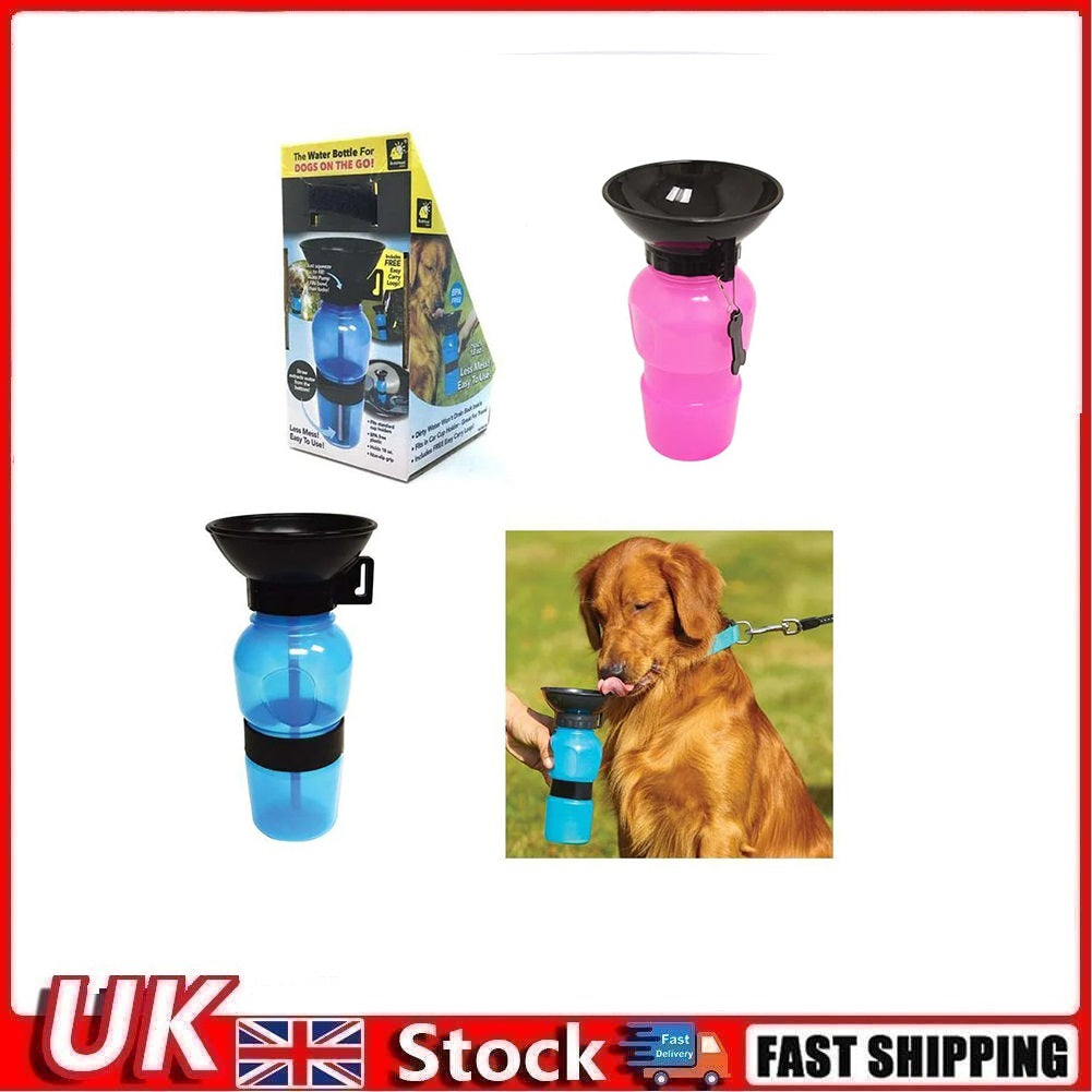 0.5L Pet Travel Water Bottle Drinking Bottles Leak Proof Pet Water Dispenser for Outdoor Walks - Blue