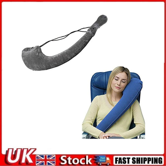 Ultimate Travel Pillow Neck Pillow Ideal Inflatable Full Lateral Support Airplane Pillow - Random color