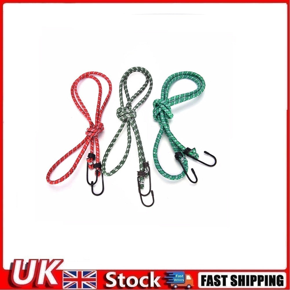 3 Pack Bungee Straps Elastic Stretch Luggage Rope Cord 90cm