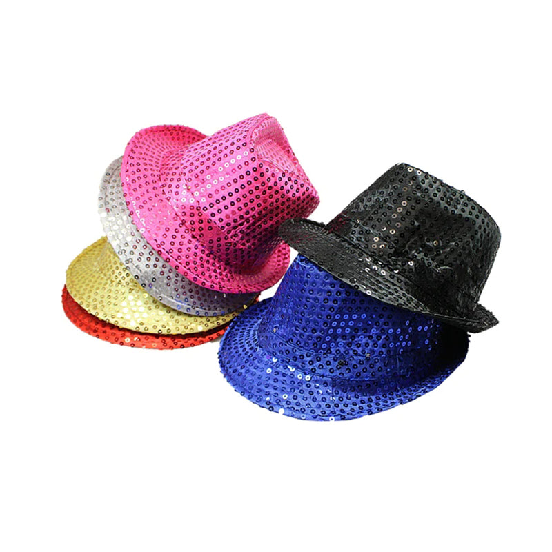 Flashing Light Up Sequin Fancy Dress Hat for Halloween Christmas - Ransom Colours