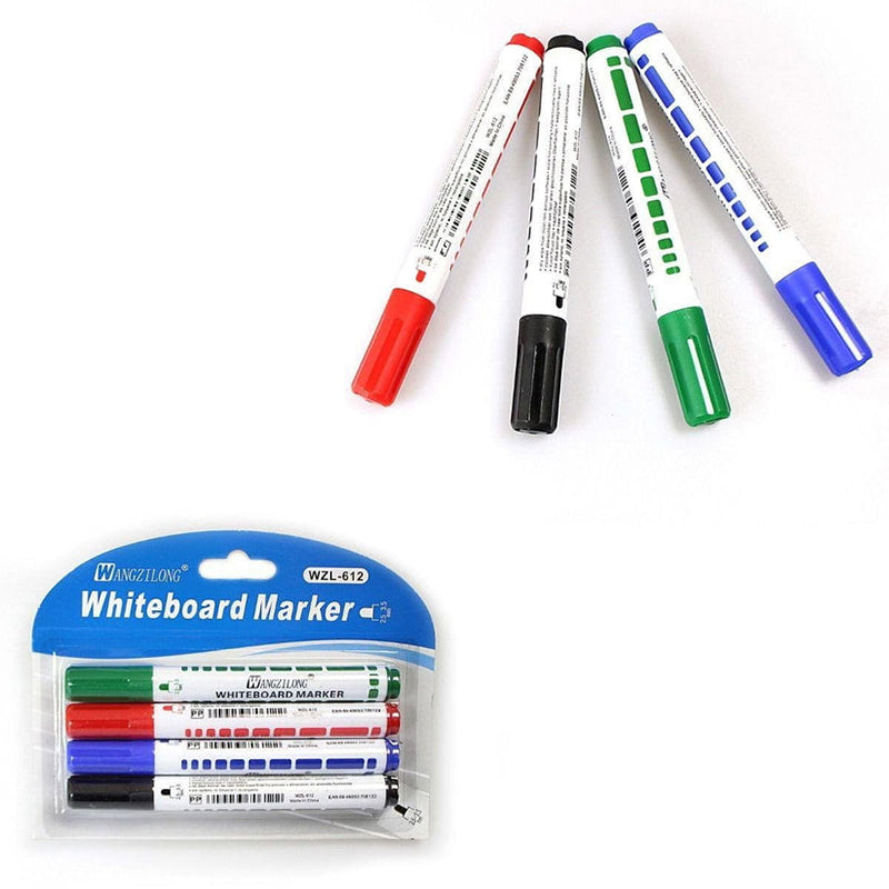 4 pcs Whiteboard Markers Assorted Colours,Dry Erase Pens For School And Office