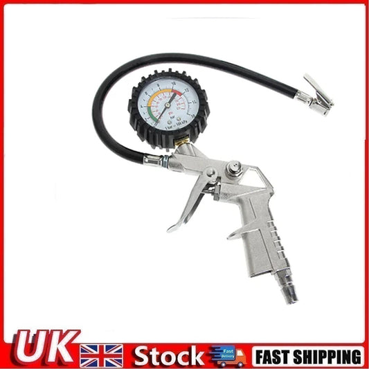 Tire Inflator and Gauge Kit Car Van Tire Tool 23 cm 25/D