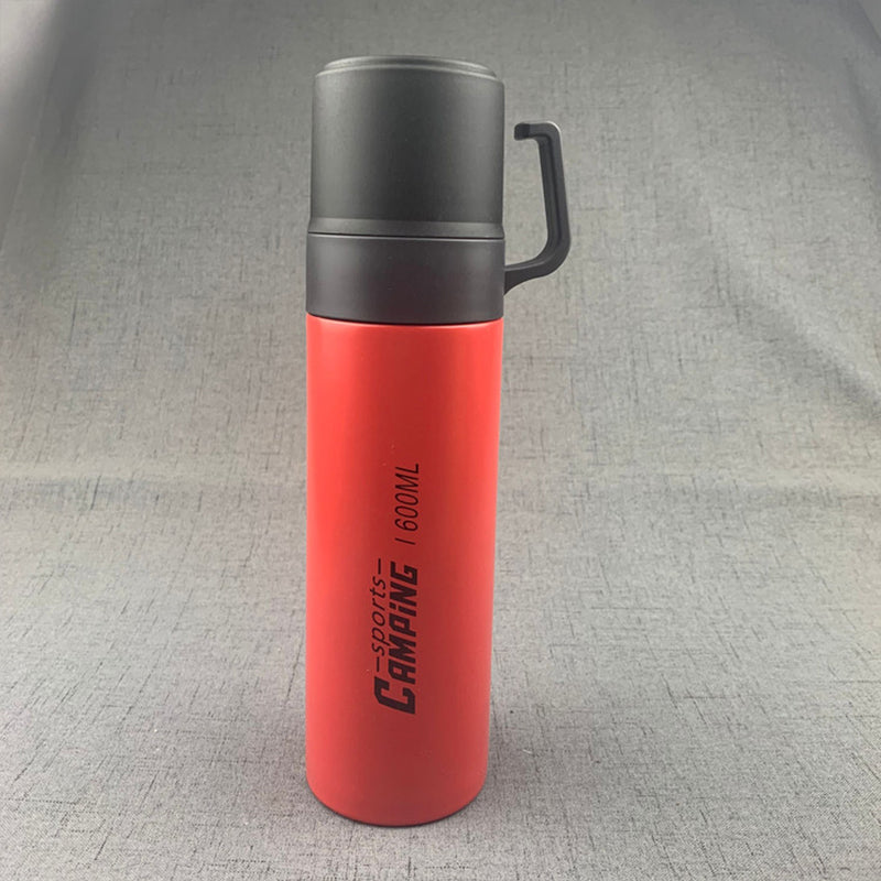 Travel Vacuum Flask Water Bottle for Coffee Built-in Lid Cup Thermal Tea Mug Sport Bottles - Random Colours