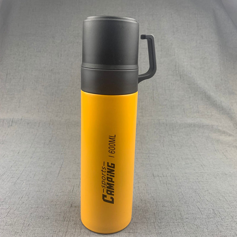 Travel Vacuum Flask Water Bottle for Coffee Built-in Lid Cup Thermal Tea Mug Sport Bottles - Random Colours