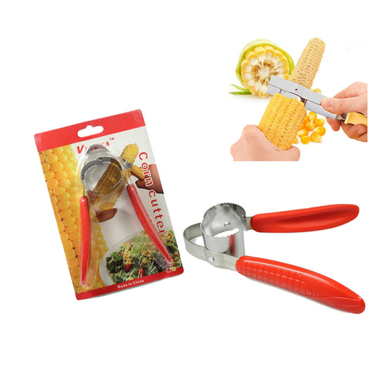 One Step Corn Peeler Thresher Tool Cob Kerneler Cutter Stripper for Kitchen - Red