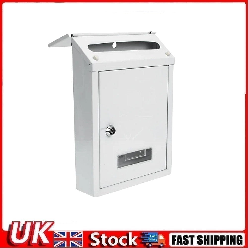 Lockable Mail Letterbox Post Box Wall Mounted Decorative Metal Mailbox Random UK