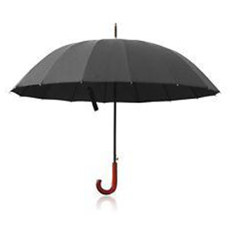 92 cm Premium Large Windproof Umbrella with Bent Handle - Random Colour