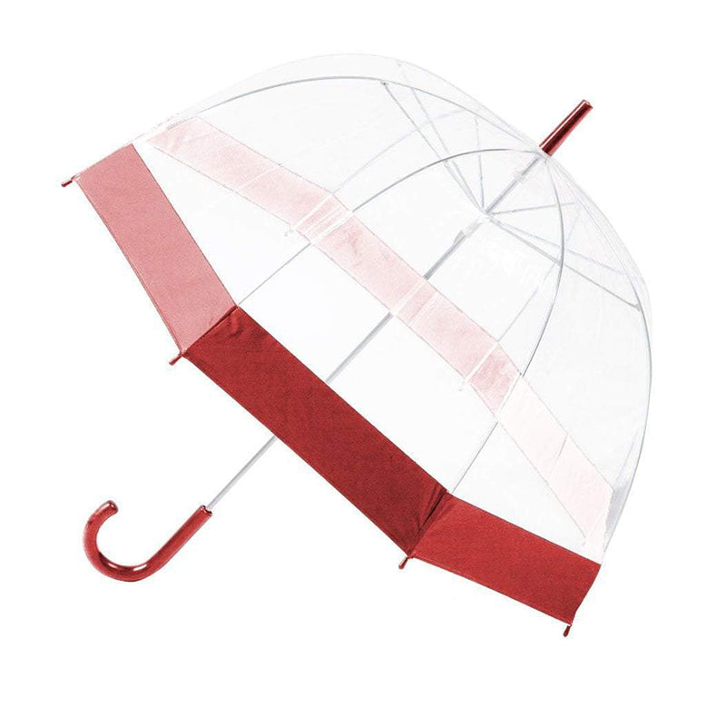 84cm Clear Transparent Umbrella with Coloured Border - Random Colour