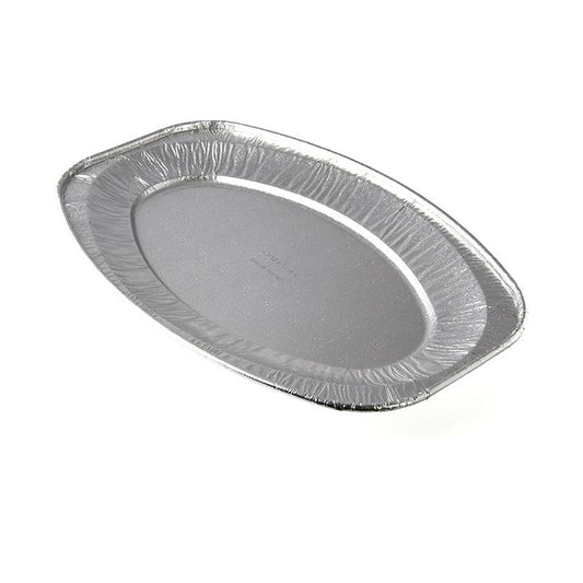 3 Pack 14 inch Disposable Aluminium Foil Oval Platter Serving Tray