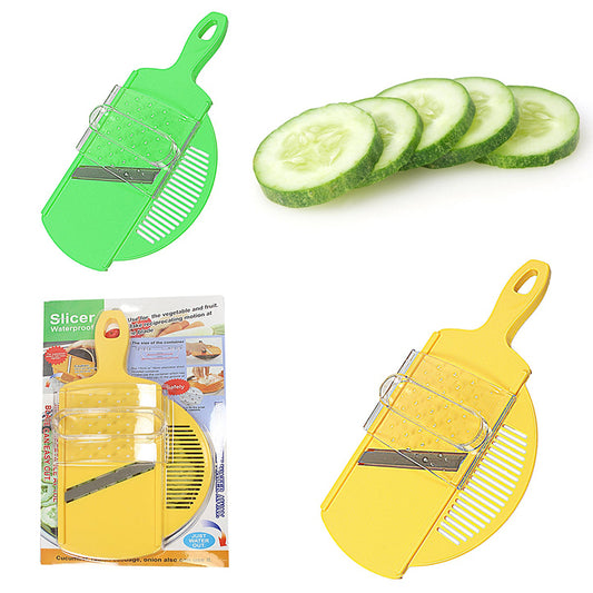 Plastic Vegetable Slicer Flat Mandoline Slicer - Random Colour