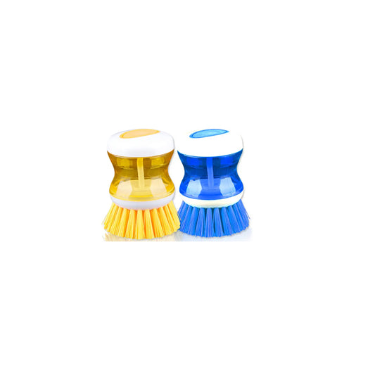 Plastic Soap Dispensing Dish Brush for Kitchen 5 x 9 cm - Random Colour