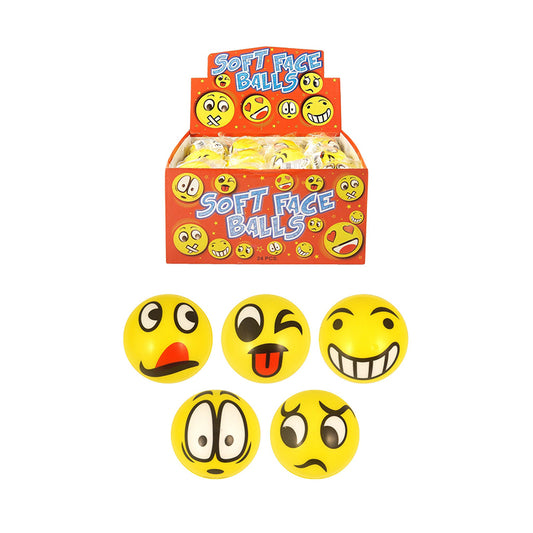 6cm Soft Playing Ball Assorted Emoji Style Ball Toys for Kids