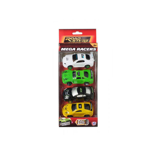 Childrens Toy Roadsterz Mega Car Racers Mixed Colours