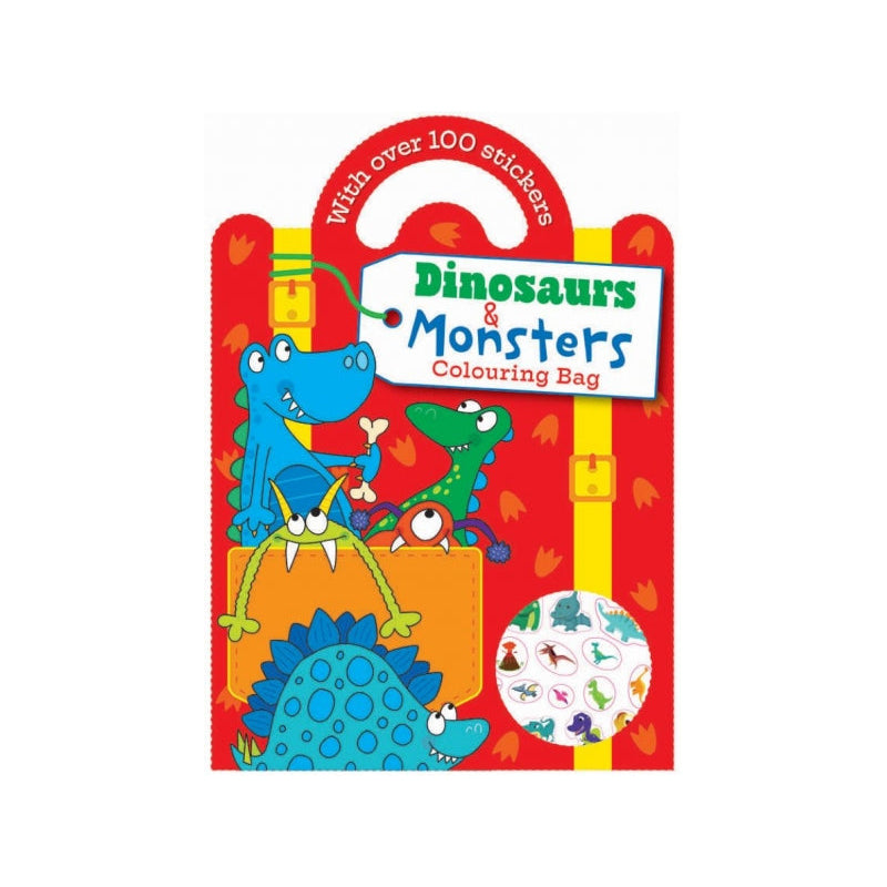 Childrens Fun Activity Colouring Bag with Over 100 Stickers 2 Designs