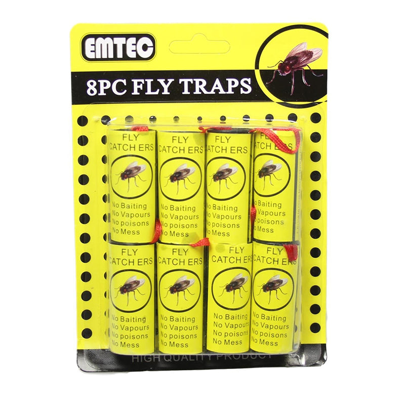 8 Pack Insect Catcher Paper Sticky Adhesive Insect Fly Paper Catcher Strip