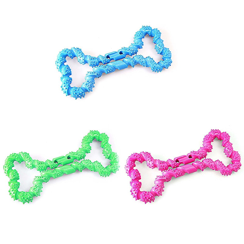 18 cm Silicone Bone Toy for Pet Dog - Random Colour