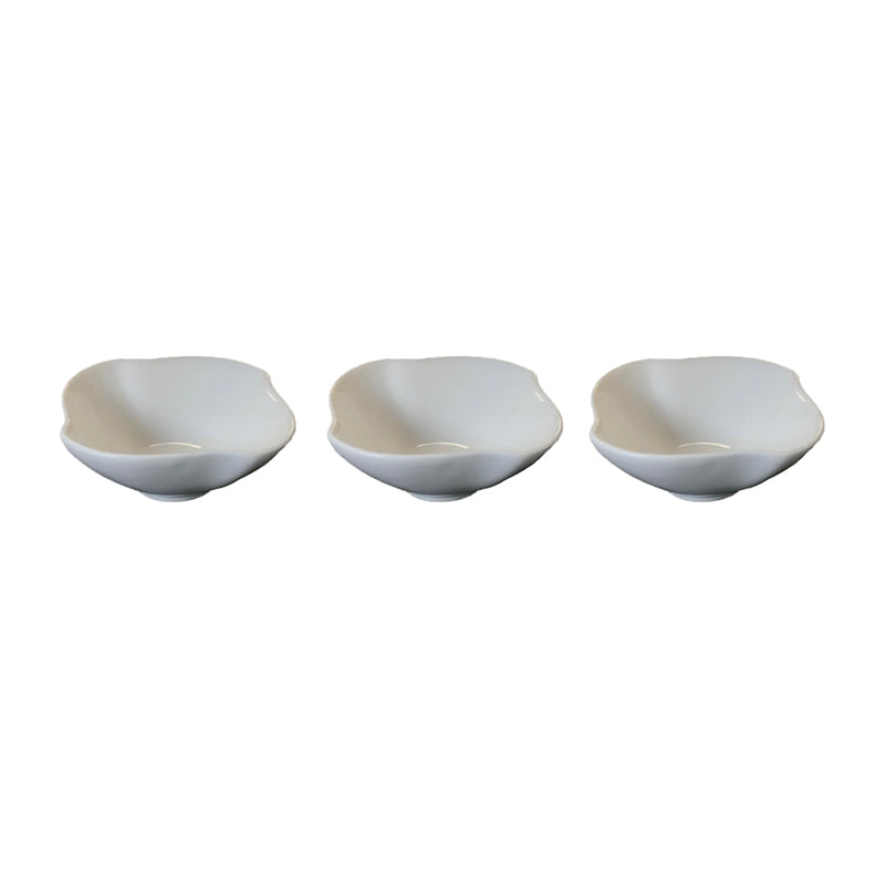 7 cm Small Porcelain Appetiser Sauce Dish Bowl Pack of 3 Assorted Designs - Random Sent