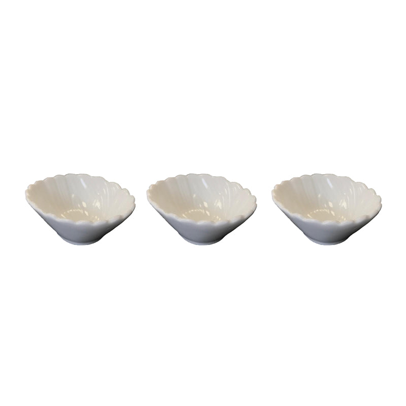 7 cm Small Porcelain Appetiser Sauce Dish Bowl Pack of 3 Assorted Designs - Random Sent