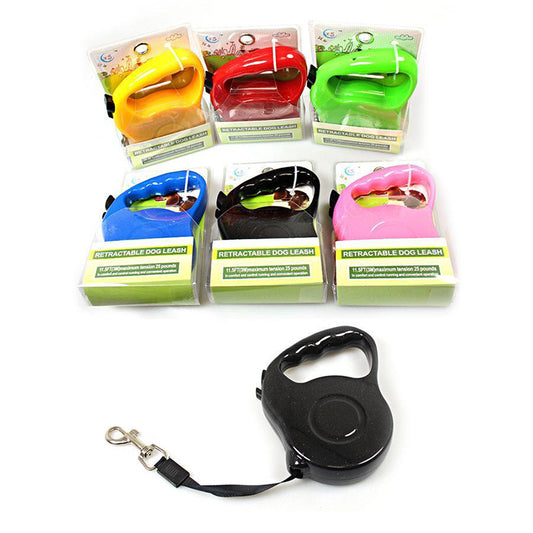 3m Retractable Dog Leash with Non-Slip Handle and one Hand Brake - Random Colour