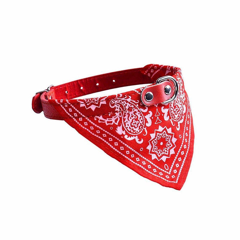 Pet Dog Collar with Triangle Bandana Scarf Small 42 cm - Random Colour