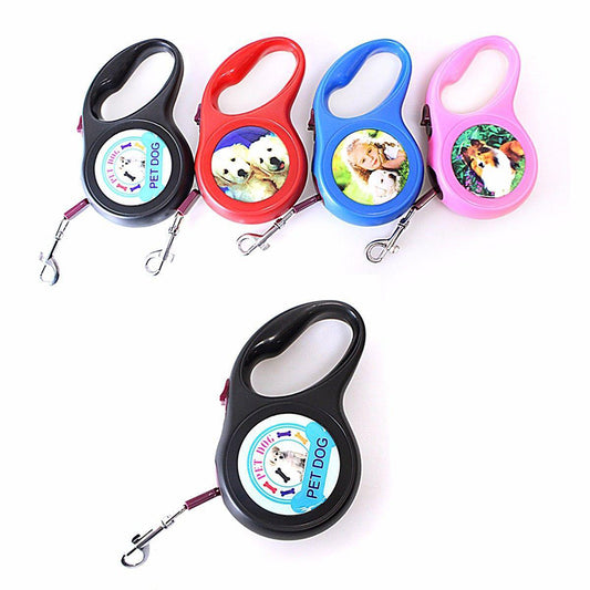 3m Retractable Dog Pet Lead Training Walking Leash - Random Colour