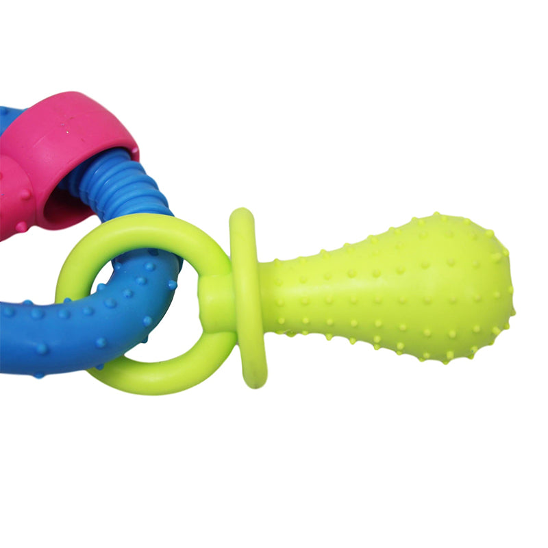 Pet Dog Chewing Toy Dummy Ring with Bone - Random Colour