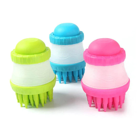 Dog Washer Bath Massage Brush for Pet Cleaning - Random Colour