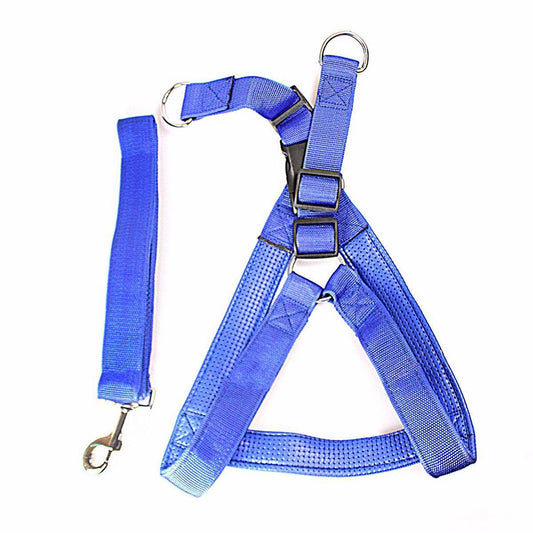 Heavy Duty Dog Harness Big Nylon Belt with Harness Attached for Pet - Random Colour