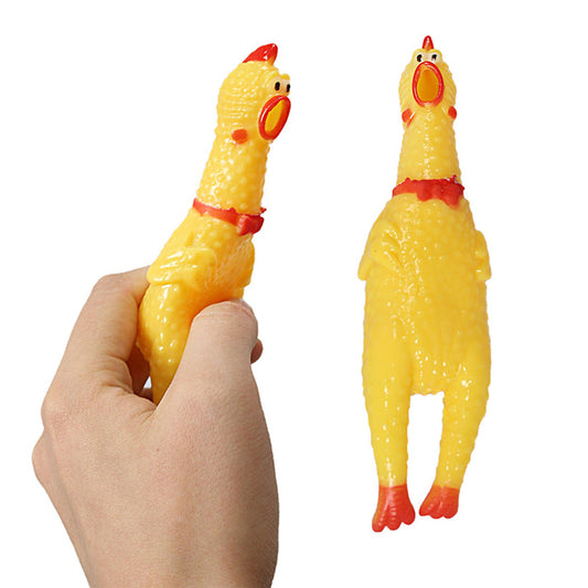 16 cm Mini Shrilling Squeaky Chicken Toy for Pet Dog