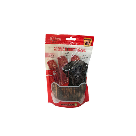 320g Pet Dog Treats Beef Fillet Slices