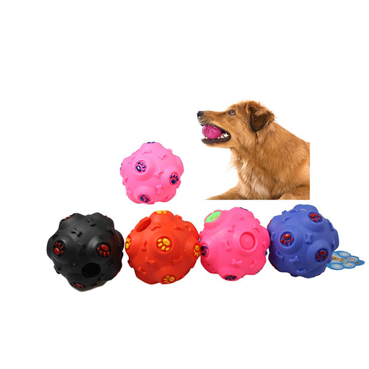 Pet Dog Toy Ball with Sound - Random Colour